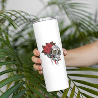 Sugar Skull Calavera Holiday Spirit Mistletoe Skinny Tumbler - Wonder Print Shop