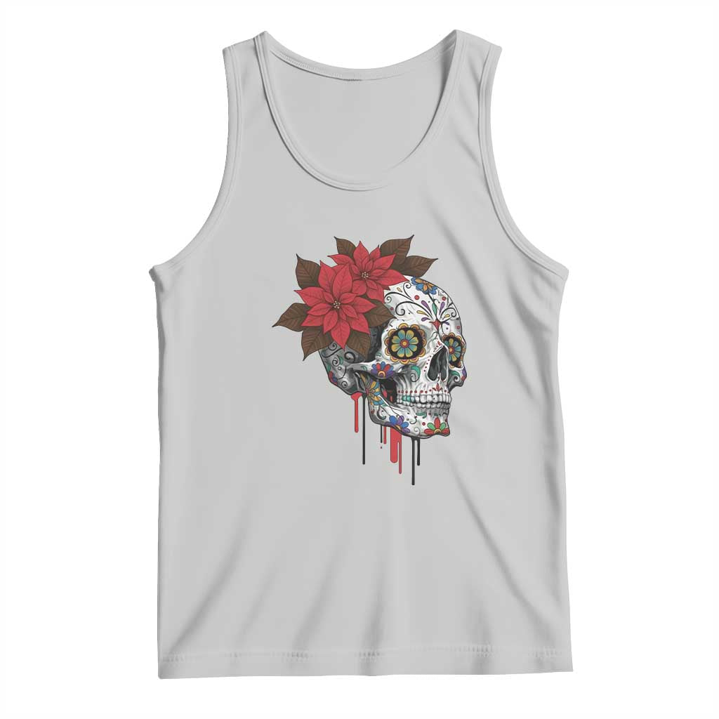 Sugar Skull Calavera Holiday Spirit Mistletoe Tank Top - Wonder Print Shop