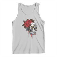 Sugar Skull Calavera Holiday Spirit Mistletoe Tank Top - Wonder Print Shop