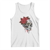 Sugar Skull Calavera Holiday Spirit Mistletoe Tank Top - Wonder Print Shop