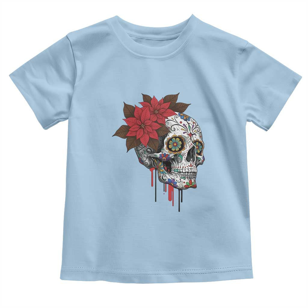 Sugar Skull Calavera Holiday Spirit Mistletoe Toddler T Shirt - Wonder Print Shop