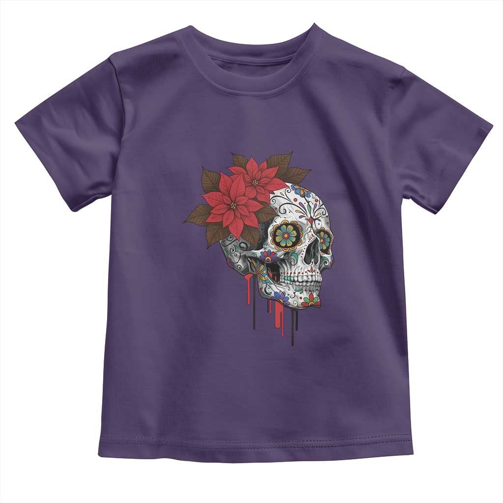 Sugar Skull Calavera Holiday Spirit Mistletoe Toddler T Shirt - Wonder Print Shop