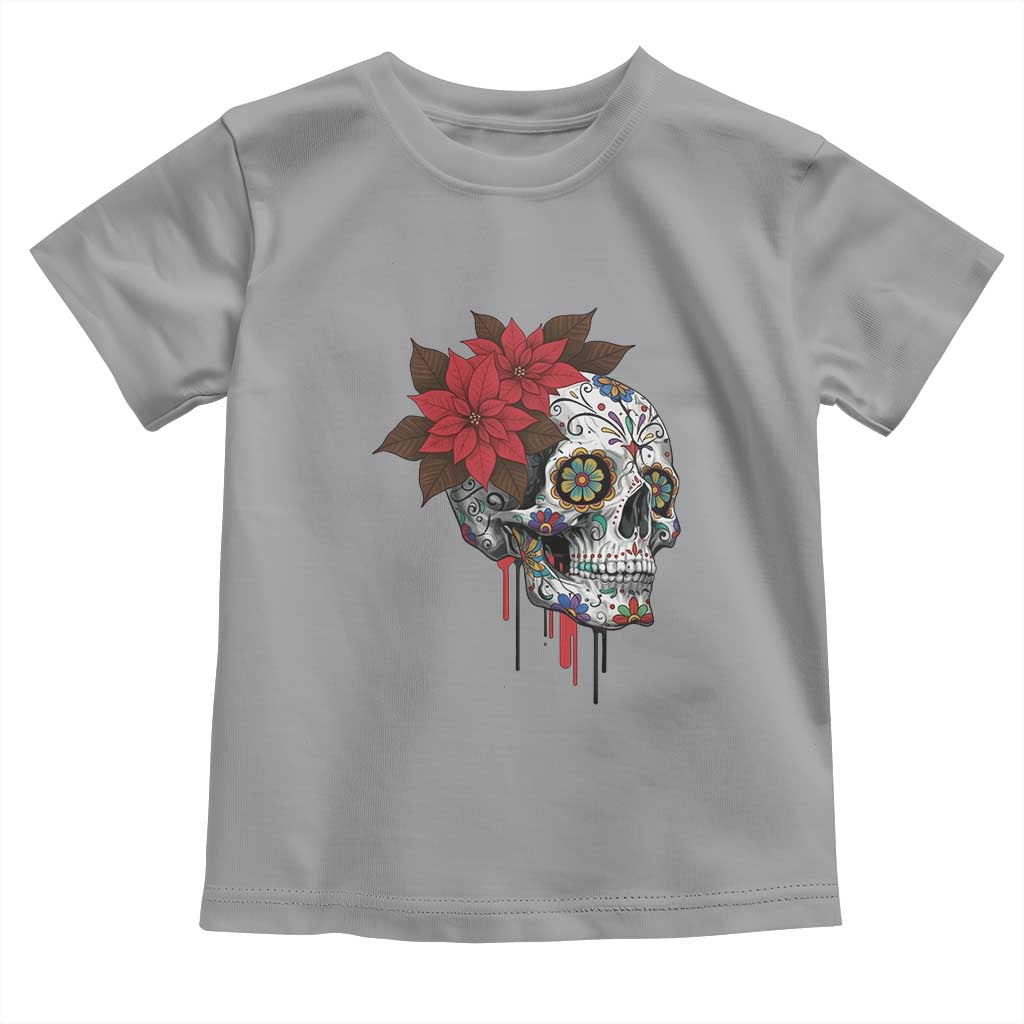 Sugar Skull Calavera Holiday Spirit Mistletoe Toddler T Shirt - Wonder Print Shop