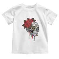 Sugar Skull Calavera Holiday Spirit Mistletoe Toddler T Shirt - Wonder Print Shop