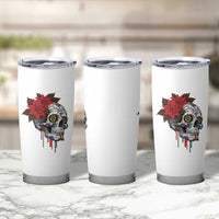 Sugar Skull Calavera Holiday Spirit Mistletoe Tumbler Cup - Wonder Print Shop