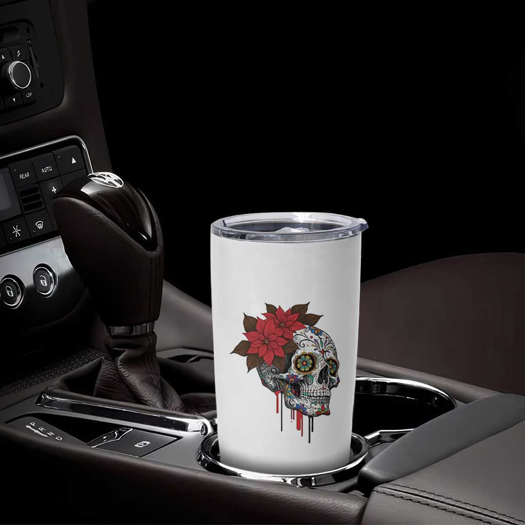 Sugar Skull Calavera Holiday Spirit Mistletoe Tumbler Cup - Wonder Print Shop
