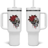 Sugar Skull Calavera Holiday Spirit Mistletoe Tumbler With Handle - Wonder Print Shop