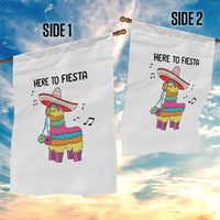 Funny Pinata Mexican Garden Flag Here To Fiesta - Wonder Print Shop