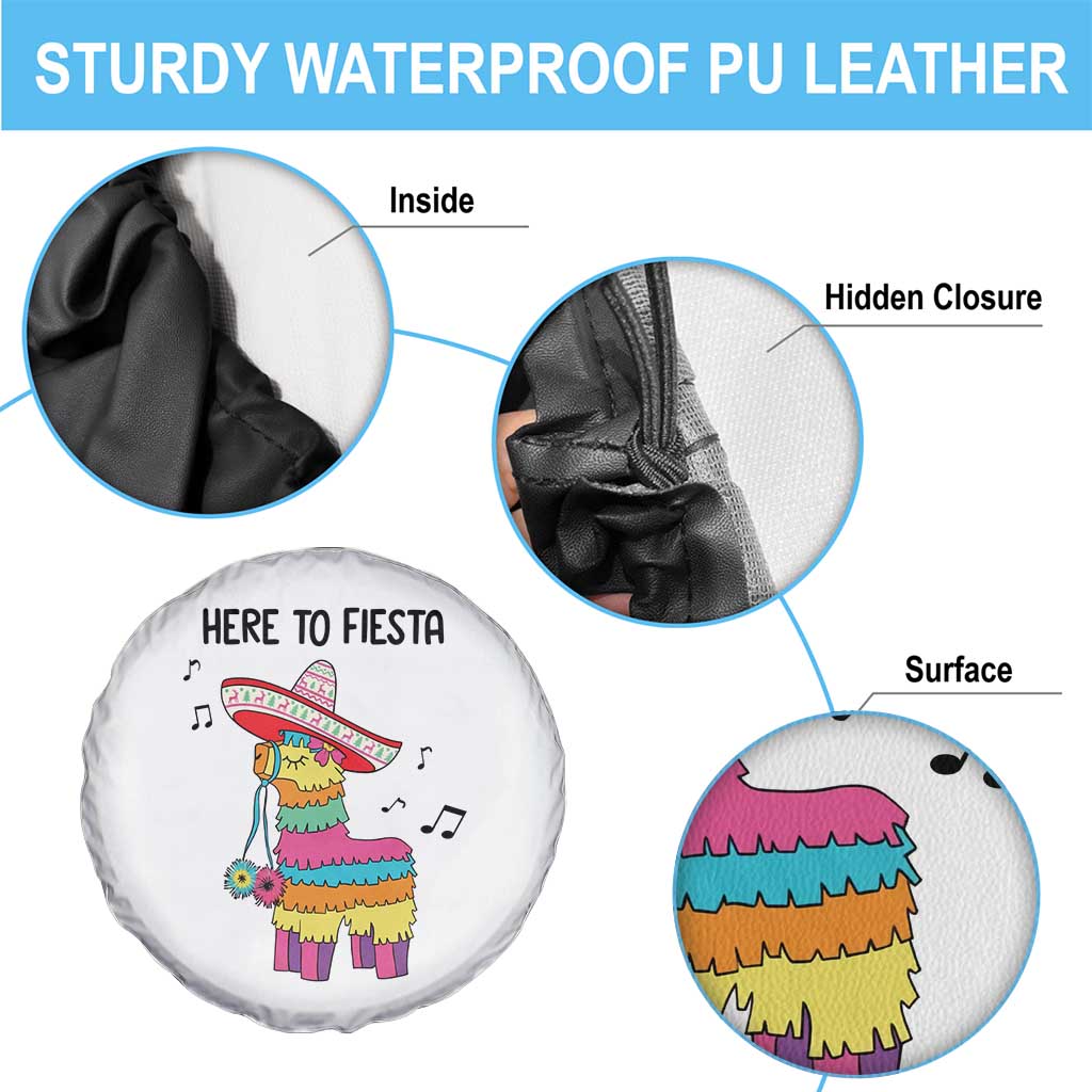 Funny Pinata Mexican Spare Tire Cover Here To Fiesta - Wonder Print Shop