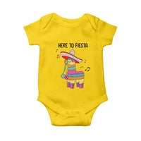 Funny Pinata Mexican Baby Onesie Here To Fiesta - Wonder Print Shop