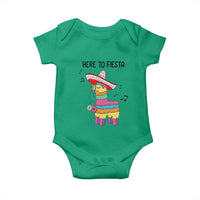 Funny Pinata Mexican Baby Onesie Here To Fiesta - Wonder Print Shop