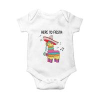 Funny Pinata Mexican Baby Onesie Here To Fiesta - Wonder Print Shop