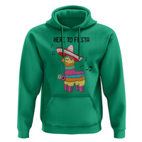 Funny Pinata Mexican Hoodie Here To Fiesta - Wonder Print Shop
