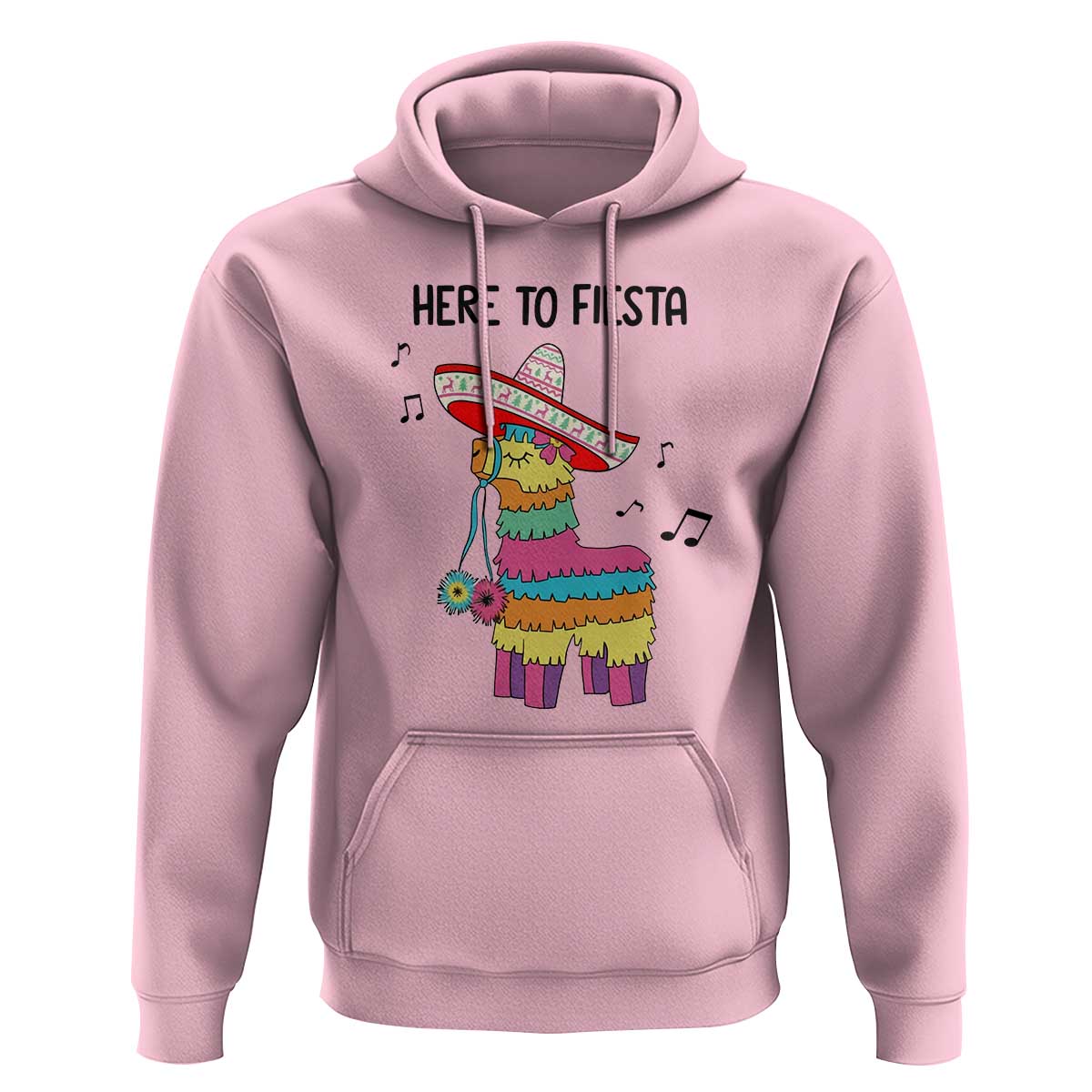 Funny Pinata Mexican Hoodie Here To Fiesta - Wonder Print Shop
