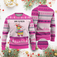 Funny Pinata Mexican Ugly Christmas Sweater Here To Fiesta - Wonder Print Shop