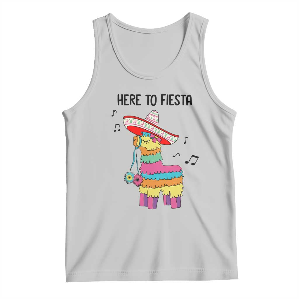 Funny Pinata Mexican Tank Top Here To Fiesta - Wonder Print Shop