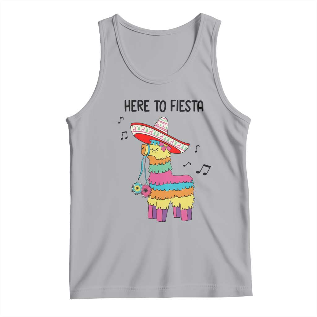 Funny Pinata Mexican Tank Top Here To Fiesta - Wonder Print Shop