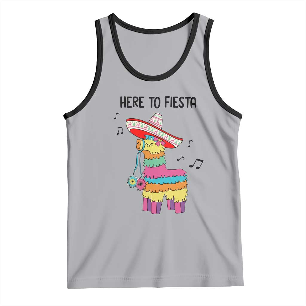 Funny Pinata Mexican Tank Top Here To Fiesta - Wonder Print Shop