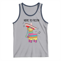 Funny Pinata Mexican Tank Top Here To Fiesta - Wonder Print Shop