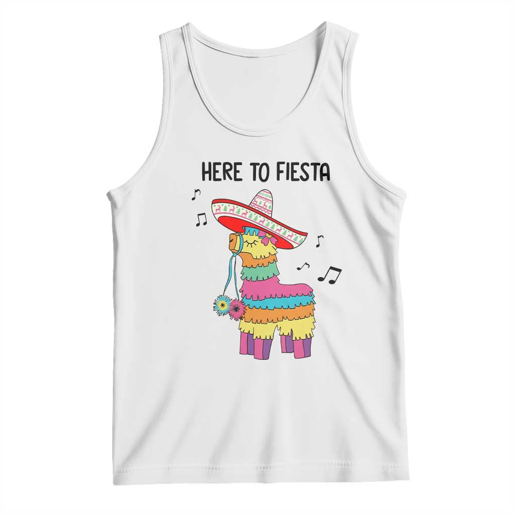 Funny Pinata Mexican Tank Top Here To Fiesta - Wonder Print Shop