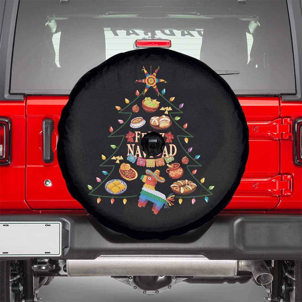Feliz Navidad Spare Tire Cover Mexican Christmas Tree Fiesta - Wonder Print Shop