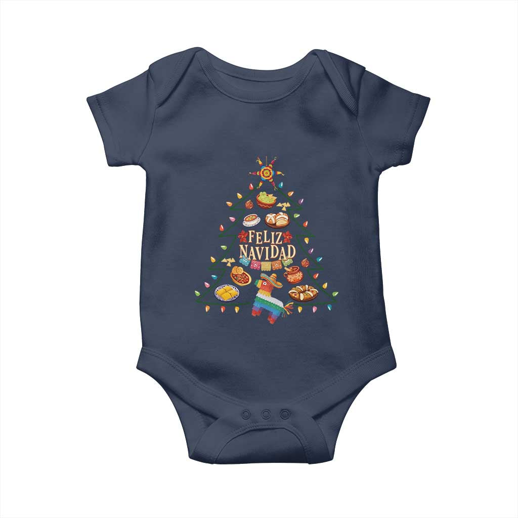 Feliz Navidad Baby Onesie Mexican Christmas Tree Fiesta - Wonder Print Shop