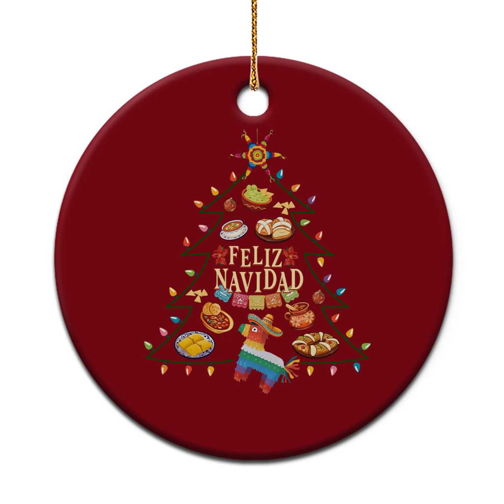 Feliz Navidad Ceramic Ornament Mexican Christmas Tree Fiesta - Wonder Print Shop