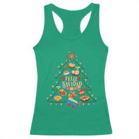 Feliz Navidad Racerback Tank Top Mexican Christmas Tree Fiesta - Wonder Print Shop
