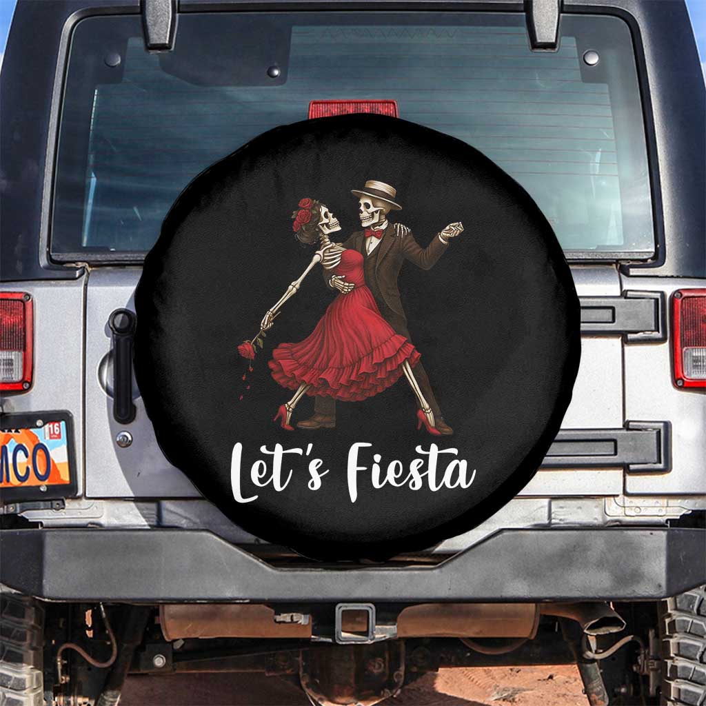 Skeleton Mexican Christmas Spare Tire Cover Let us Fiesta - Wonder Print Shop