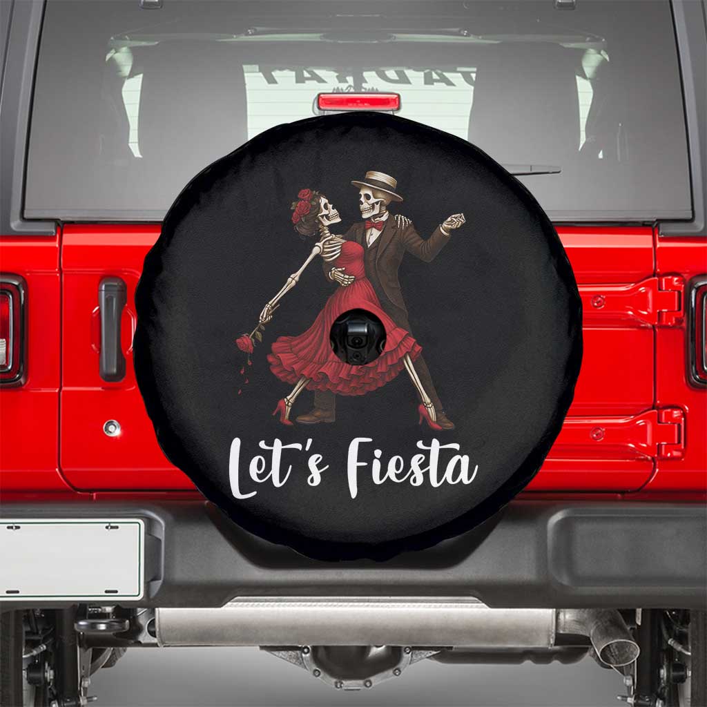 Skeleton Mexican Christmas Spare Tire Cover Let us Fiesta - Wonder Print Shop