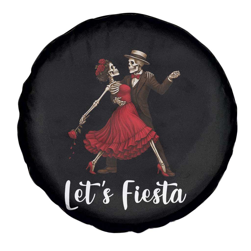 Skeleton Mexican Christmas Spare Tire Cover Let us Fiesta - Wonder Print Shop