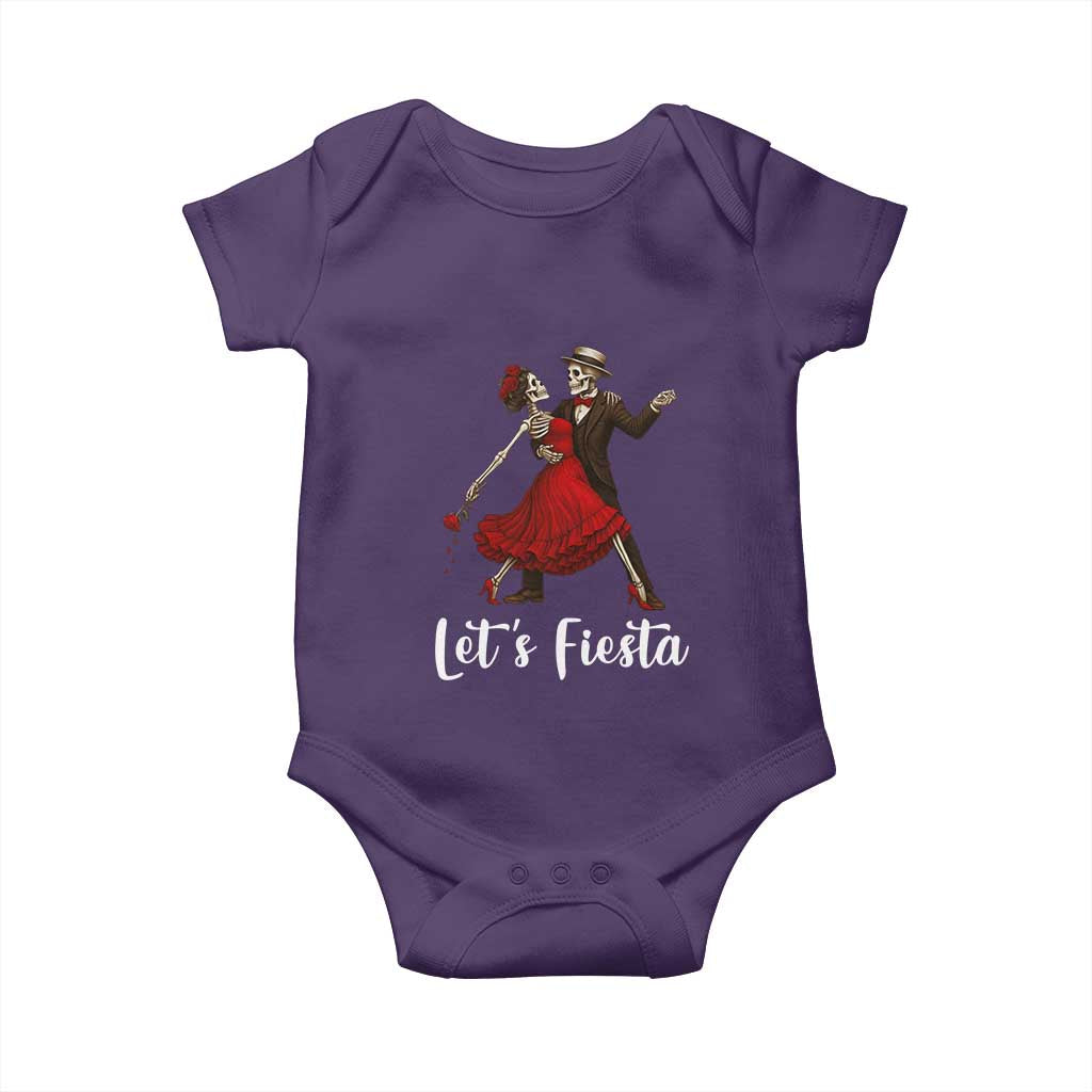 Skeleton Mexican Christmas Baby Onesie Let us Fiesta - Wonder Print Shop