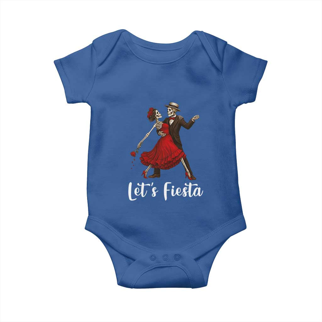 Skeleton Mexican Christmas Baby Onesie Let us Fiesta - Wonder Print Shop
