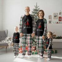 Skeleton Mexican Christmas Plaid Pajama Set Let us Fiesta - Wonder Print Shop