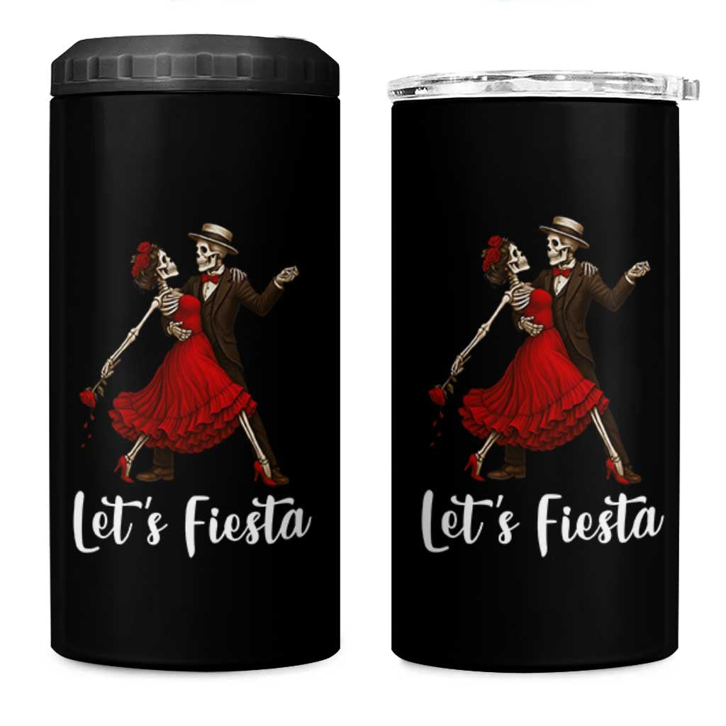Skeleton Mexican Christmas 4 in 1 Can Cooler Tumbler Let us Fiesta - Wonder Print Shop