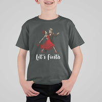 Skeleton Mexican Christmas T Shirt For Kid Let us Fiesta - Wonder Print Shop