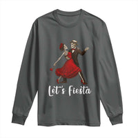 Skeleton Mexican Christmas Long Sleeve Shirt Let us Fiesta - Wonder Print Shop