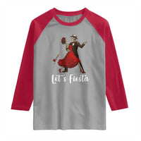 Skeleton Mexican Christmas Raglan Shirt Let us Fiesta - Wonder Print Shop