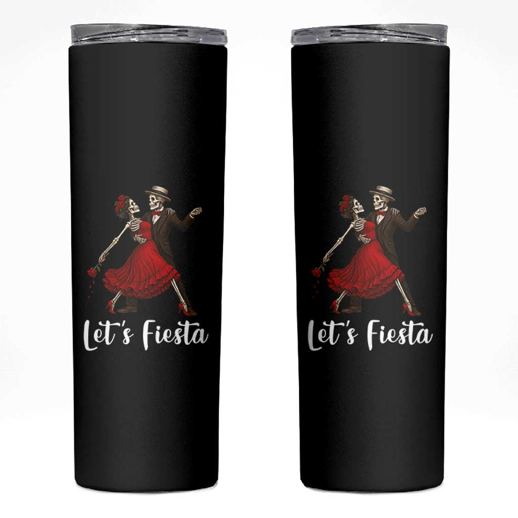 Skeleton Mexican Christmas Skinny Tumbler Let us Fiesta - Wonder Print Shop