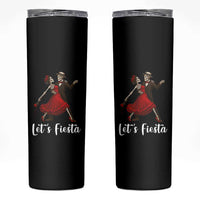 Skeleton Mexican Christmas Skinny Tumbler Let us Fiesta - Wonder Print Shop