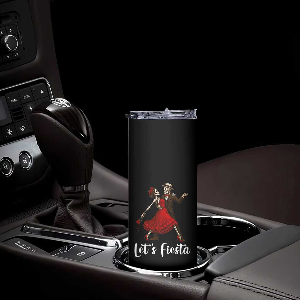 Skeleton Mexican Christmas Skinny Tumbler Let us Fiesta - Wonder Print Shop