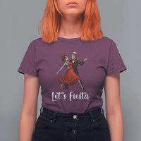 Skeleton Mexican Christmas T Shirt For Women Let us Fiesta - Wonder Print Shop