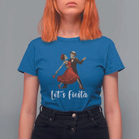 Skeleton Mexican Christmas T Shirt For Women Let us Fiesta - Wonder Print Shop