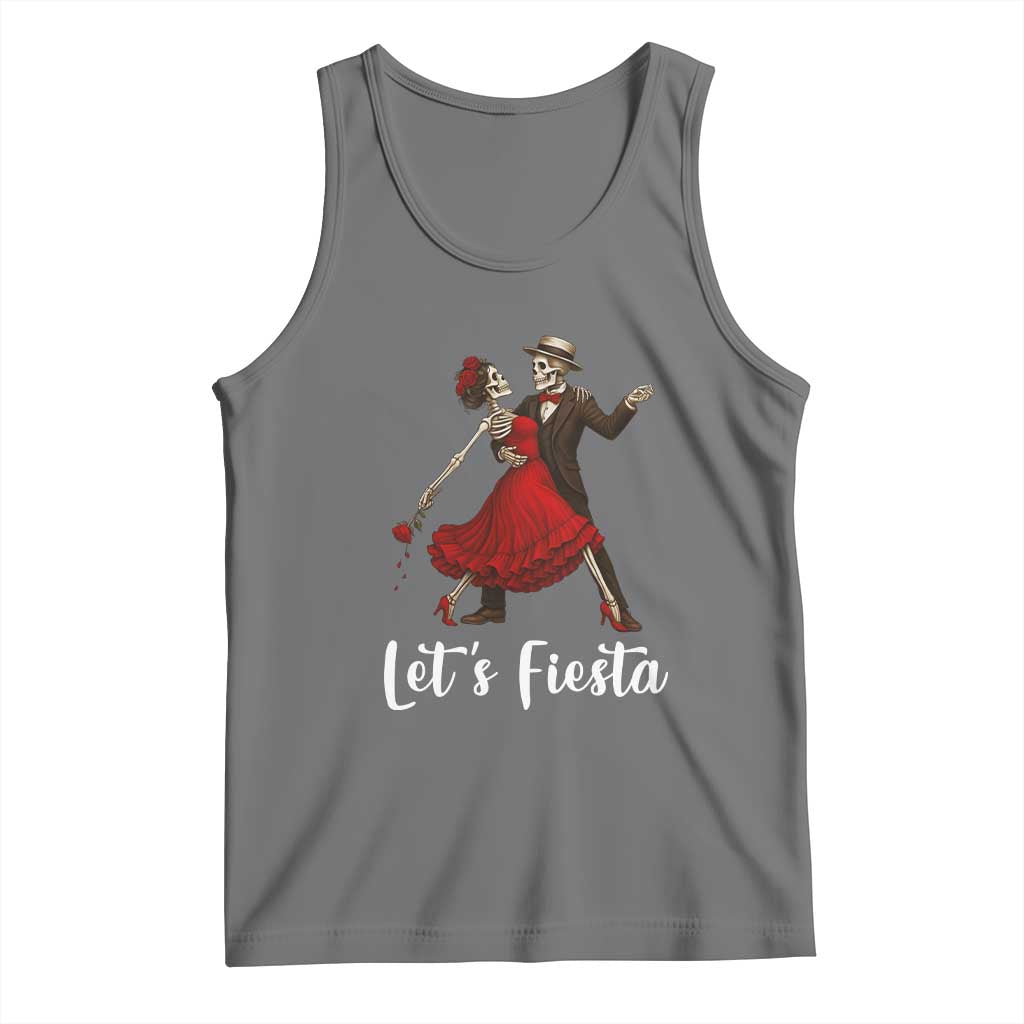 Skeleton Mexican Christmas Tank Top Let us Fiesta - Wonder Print Shop