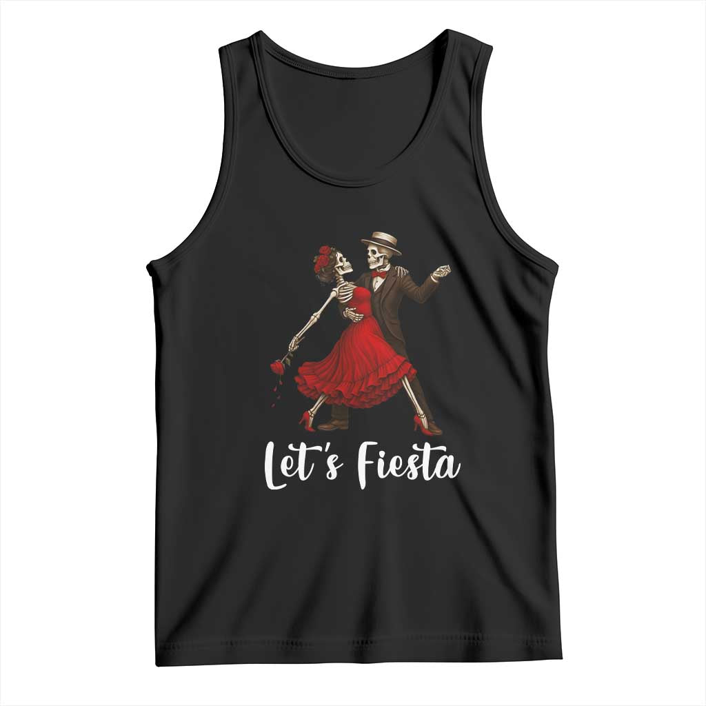 Skeleton Mexican Christmas Tank Top Let us Fiesta - Wonder Print Shop