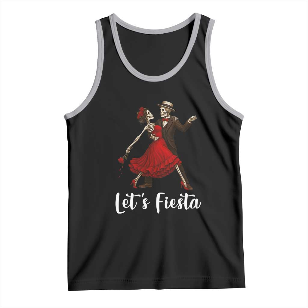 Skeleton Mexican Christmas Tank Top Let us Fiesta - Wonder Print Shop