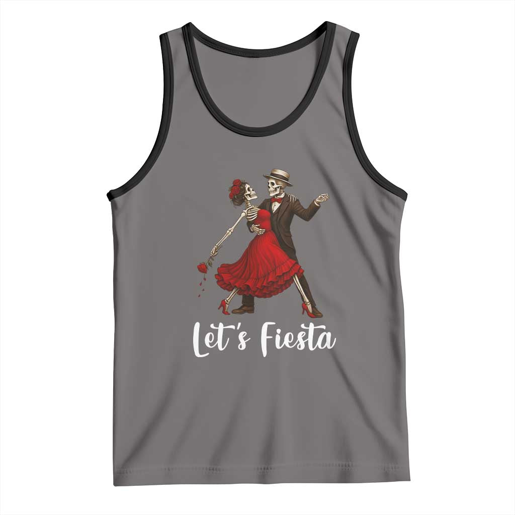 Skeleton Mexican Christmas Tank Top Let us Fiesta - Wonder Print Shop
