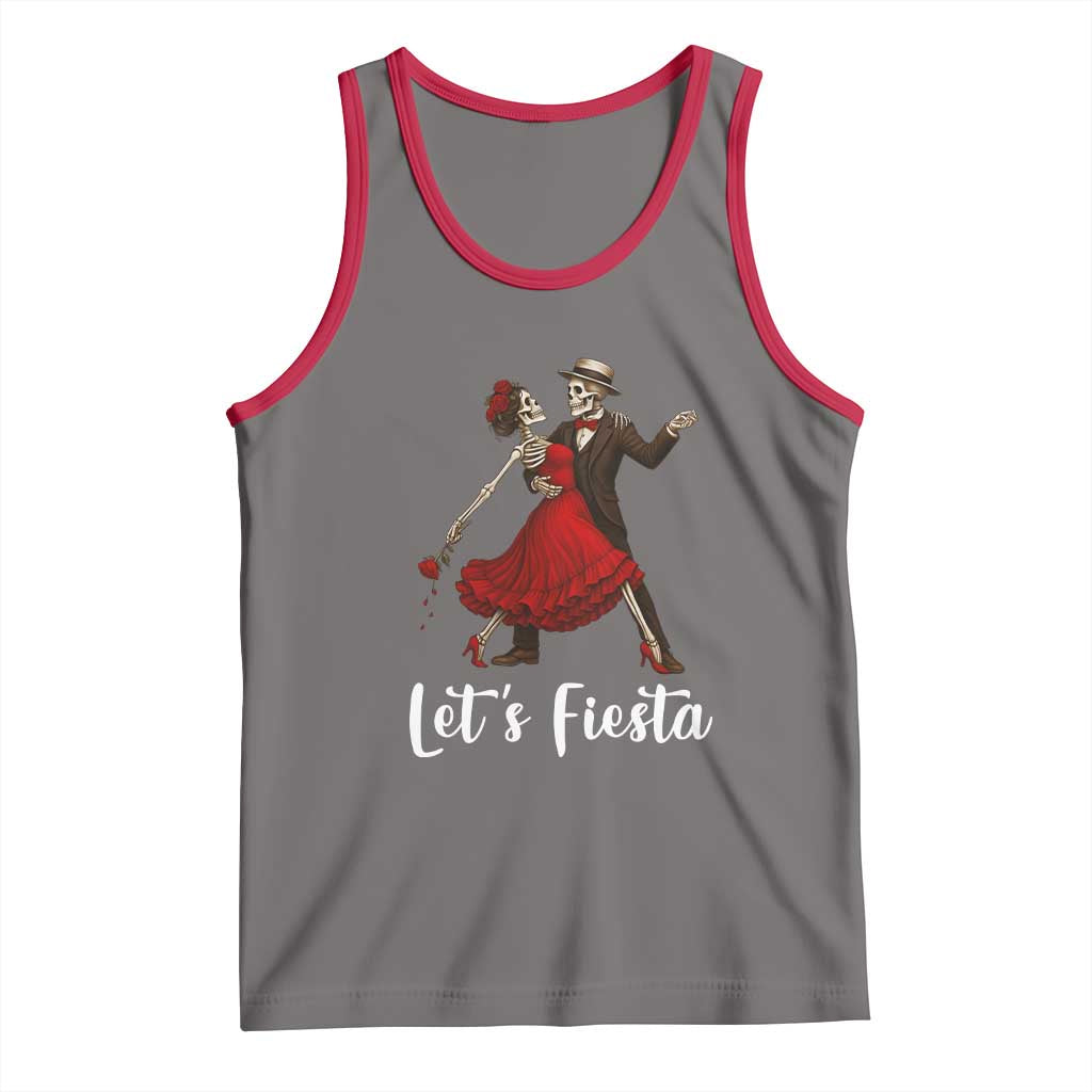 Skeleton Mexican Christmas Tank Top Let us Fiesta - Wonder Print Shop
