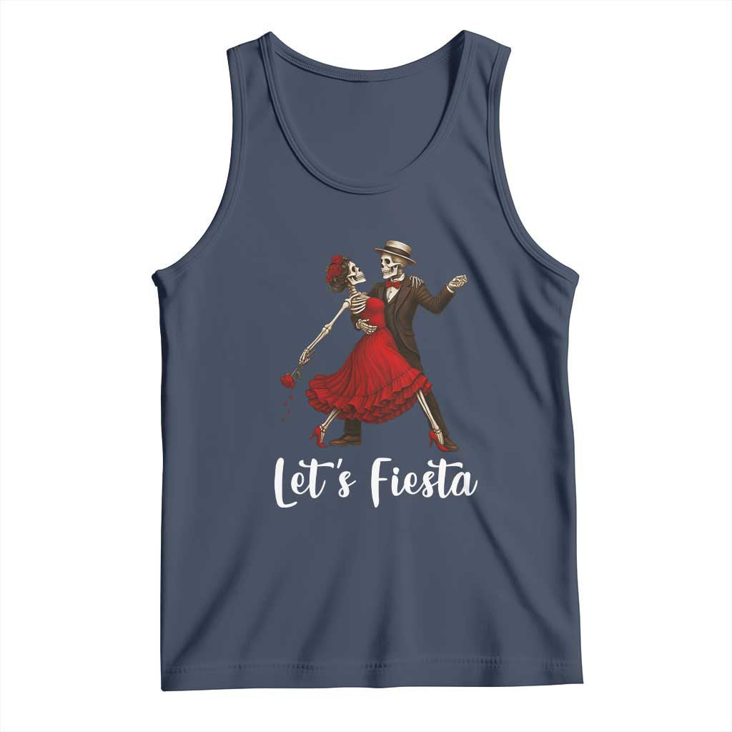 Skeleton Mexican Christmas Tank Top Let us Fiesta - Wonder Print Shop