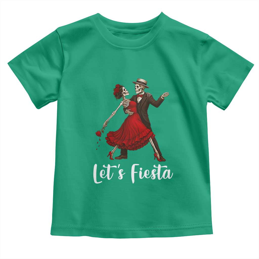 Skeleton Mexican Christmas Toddler T Shirt Let us Fiesta - Wonder Print Shop
